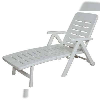 IPAE PROGARDEN Sonnenliege Weiß Garten Balkon Strandstuhl Sommer Wintergarten Entspannen Sitzen