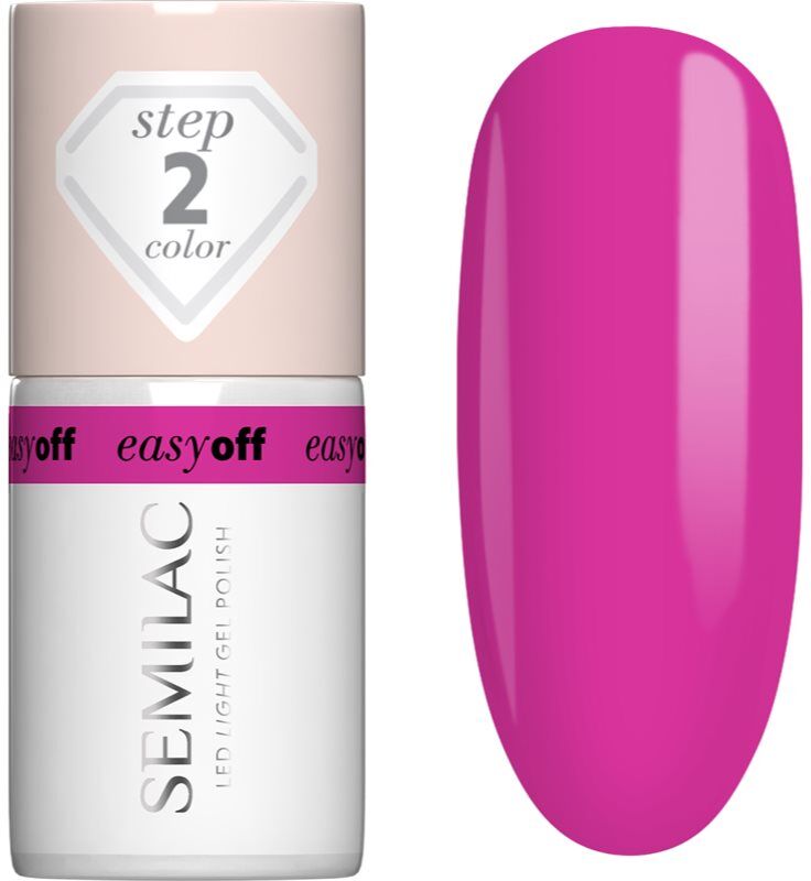 Semilac Easy Off Step 2 gel nail polish for UV/LED hardening shade Magenta Crush 7 ml