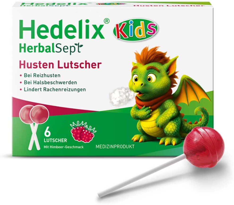 Hedelix Herbalsept Husten Lutscher Kids 6stk