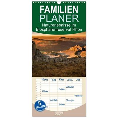 Familienplaner 2027 - Naturerlebnis im Biosphärenreservat Rhön mit 5 Spalten (Wandkalender, 21 x 45 cm) CALVENDO