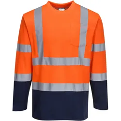 Warnschutz Langarmshirt "S280" Komfort - XL - orange/marine