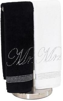 Sparkles Home Rhinestone Mr. & Mrs. Towel Set