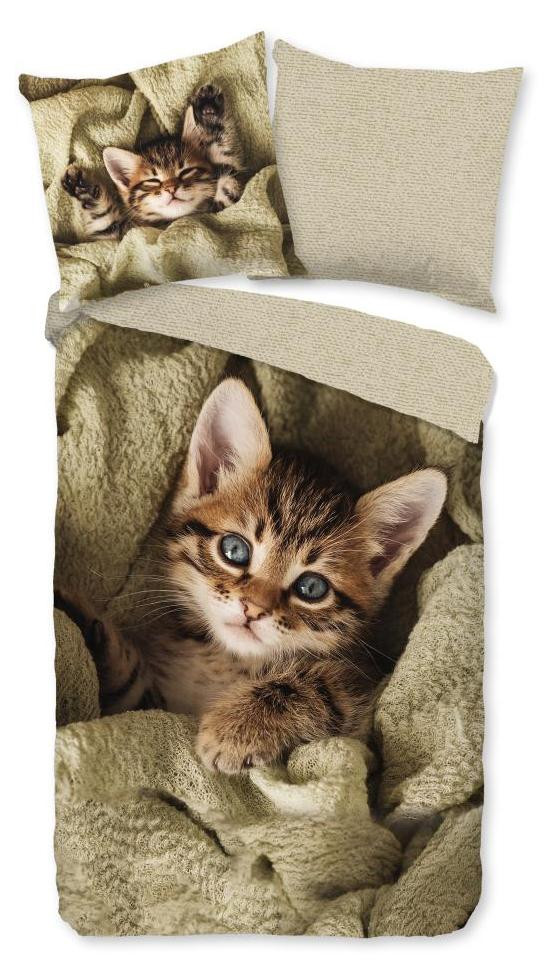 Muller Textil Kinderdekbedovertrek Luna Groen 135 x 200 cm
