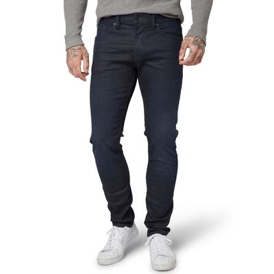 Slim-fit-Jeans TOM TAILOR DENIM "PIERS", Herren, Gr. 29, Länge 32, blau (blau schwarz), Denim/Jeans, Obermaterial: 85% Baumwolle, 13% Polyester, 2% Elasthan, Crinkleoptik, unifarben, schmal lang, Jeans Slim-fit-Jeans, Slim fit mit etwas niedrigerer...