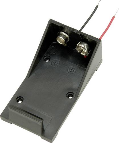 TRU COMPONENTS BH9VA Batteriehalter 1x 9V Block Kabel