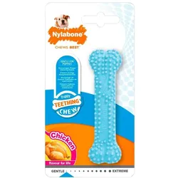 Nylabone Puppy Teething Dental Chew - Pink Chicken XS (Kauspielzeug Hund), Hundespielzeug