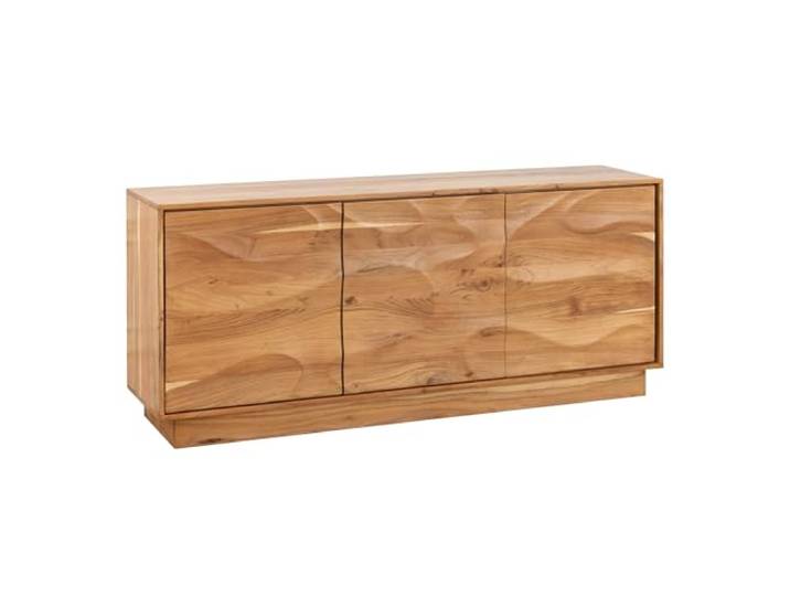 Riess Ambiente Sideboard Desert - 160x76x38cm - Sand beige - Akazienholz Handgefertigtes Unikat, montiert geliefert, pflegeleichte Oberfläche, Maserung, Massivholz, modernes Design