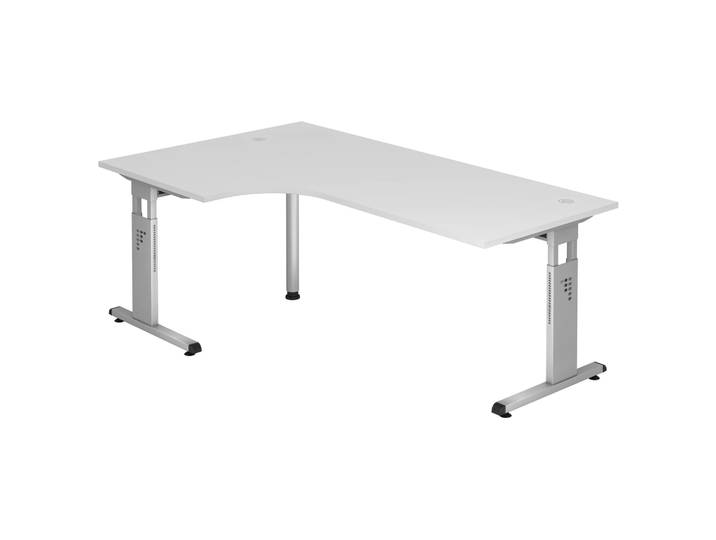 MEGA 82 S Schreibtisch Weiß/Silber