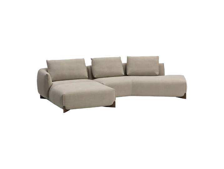 Ecksofa Naila, Leolux, beige, Textil