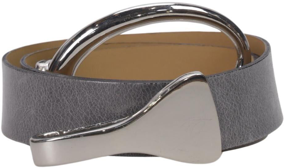 Weinmann Damen Gürtel, Grau, Gr. 95, Leder - Second Hand