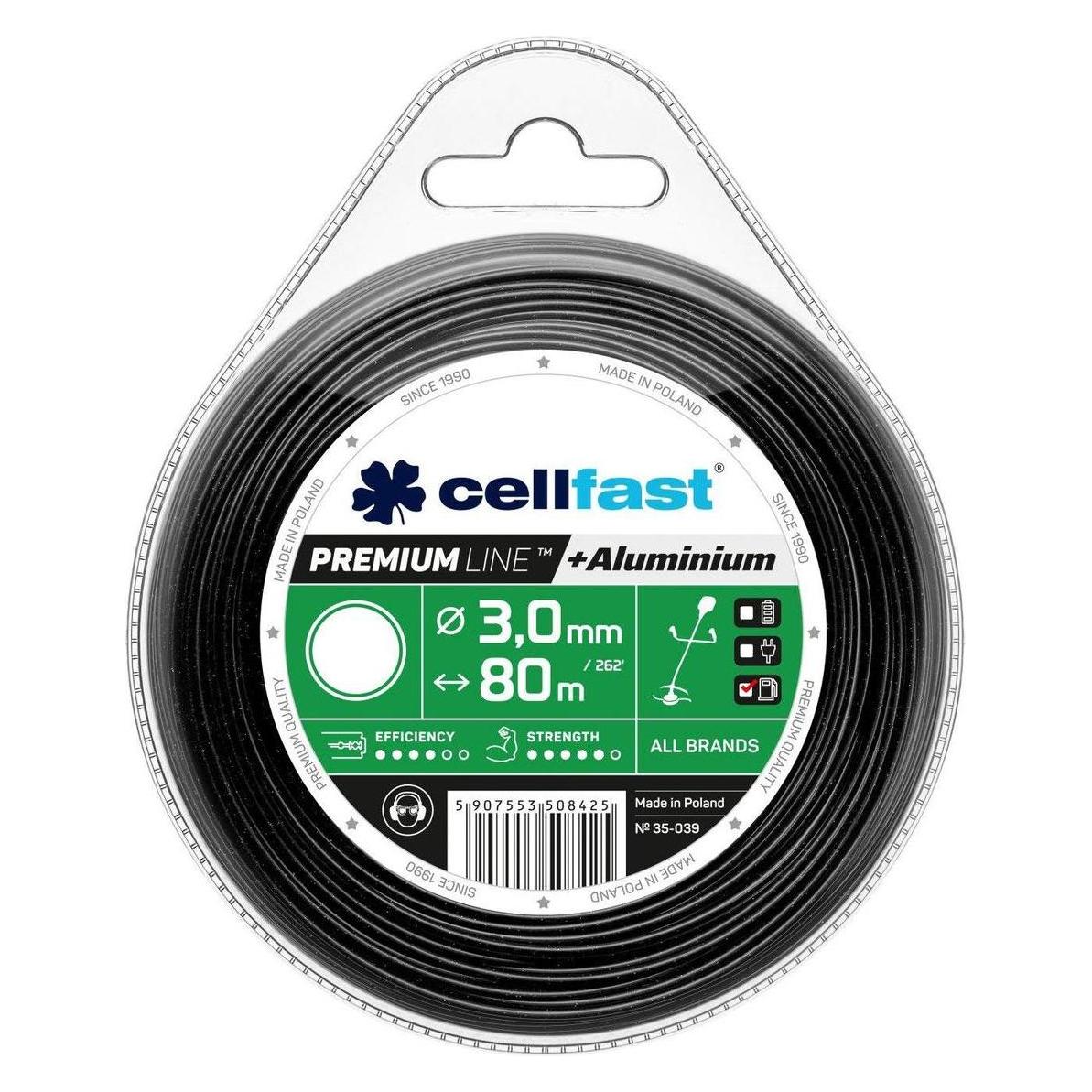Cellfast Trimmerfaden Schneiden Rund Premium 3,0 mm x 80 m, 35-039 (Rasentrimmer, Trimmerfaden + Fadenspule) (32677297)