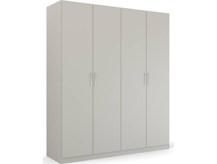 Drehtürenschrank, Holzwerkstoff, Seidengrau, 181×210×54 cm, 4 Türen, Klassisch, Rauch