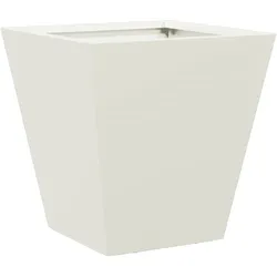 vidaXL Pflanzkübel Weiß 30x30x30 Stahl