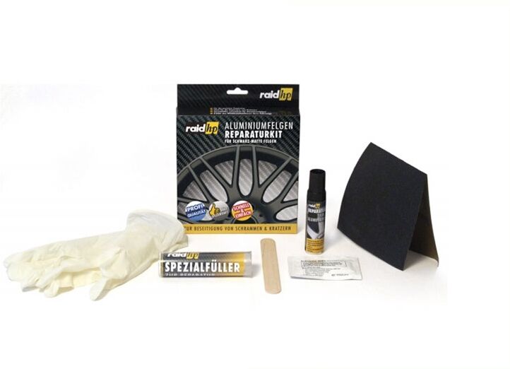 Raidhp Reparatursatz, Felge Alufelgen Reparaturkit Schwarz Glanz 340002 0.012l