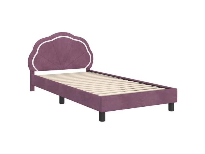 Lit adulte/enfant 80x200cm - VIDAXL - Cadre de lit simple - avec tête de lit - Violet L15652