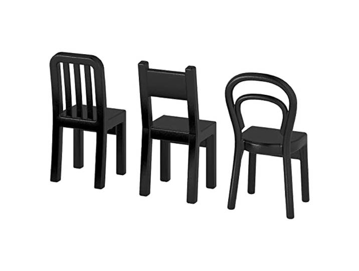 IKEA Fjantig Lot de 3 Crochets Porte-Manteaux en Plastique pour Porte-Manteau en Forme de Chaise – Profondeur : 6 cm – Hauteur : 12 cm – Noir