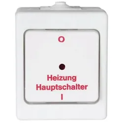 Kopp 567302005 Heizungshauptschalter AP-FR 2-polig beleuchtet10AX 250V IP44 Std arkti