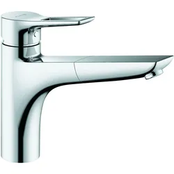 KLUDI MIX Spültisch-Einhebelmischer, Bügelhebel, Niederdruck, herausziehbarer Auslauf, Eco, chrom, 329440562