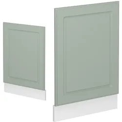 Vicco Frontblende R-Line, Mint Landhaus/Weiss, 45 cm Arbeitsplatte Marmor, Geschirrspülerblende
