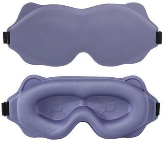 Smart Shopping Spot Soft Block Out Light Sleep Mask Breathable Eye Mask For Travel & Restful Sleep Aid purple