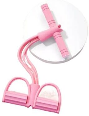 Daily Discovery Tube Resistance Bands Set With Pedal Full Body Home Workout Trainer pink