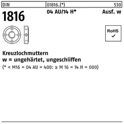 Sandisk, Muttern + Unterlegscheiben, DIN 181 Kreuzlochmuttern 14 H M 50 x 1,5 S