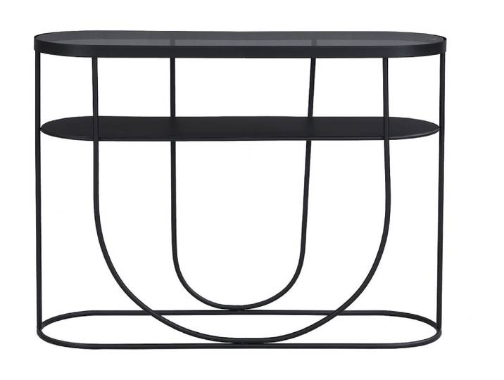 Table console verre transparent