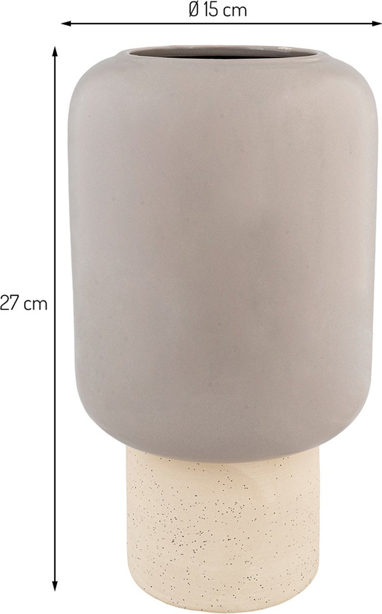 Vaas Harold Grijs Hoogte: 27 cm