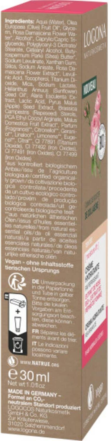 LOGONA Crema Color Reafirmante Rosas Semillas Manzana Bio 30ml