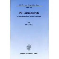 Die Vertragsstrafe, Fachbücher von Claus Hess