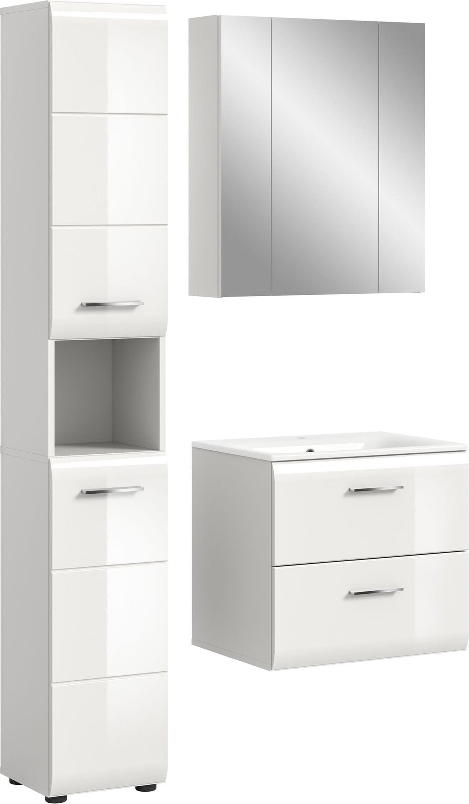 Ice badkamer meubelset I56, wit glanzend