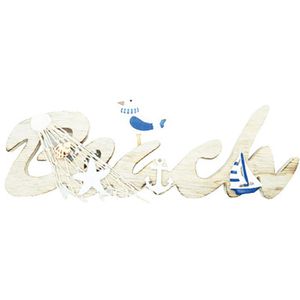 Heitmann-Deco Schriftzug aus Holz, Aufsteller, Beach, 30 x 11 cm