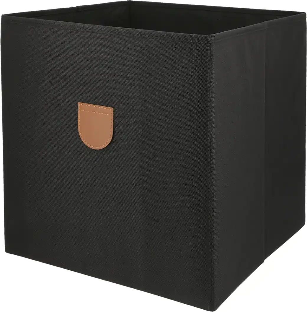 Höffner Aufbewahrungsbox   ¦ schwarz ¦ Baumwolle,Pappe ¦ Maße (cm): B: 34 H: 34 T: 34.0