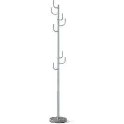 Helloshop26 - Moderne Garderobe 27 x 119/175 cm 8 gebogene Haken platzsparend Kaktus-Design schwarzes Metall