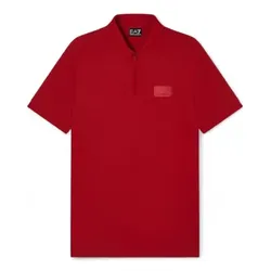 EA7 für Herren. 7M001361_AF13862 Polo Lux Identity rot (M), Lässig, Viskose, Kurzarm