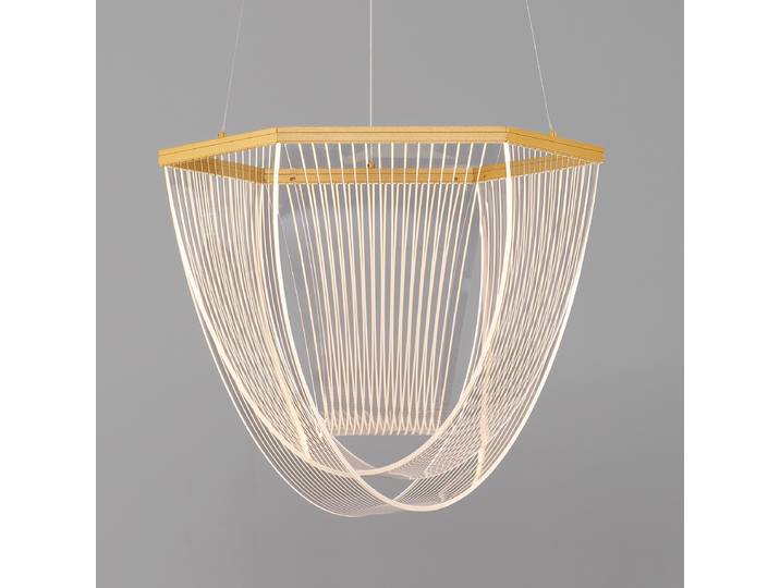 Suspension Valentin Ø 52cm Doré/Doré Aluminium LED non-remplaçables Module LED