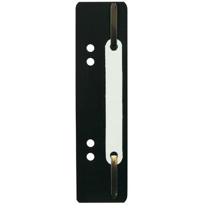 Exacompta 426001B 250x Einhängeheftstreifen aus PP mit Doppellochung, Deckleiste aus Kunststoff für Dokumente im Format DIN A4, 35x150mm - Schwarz