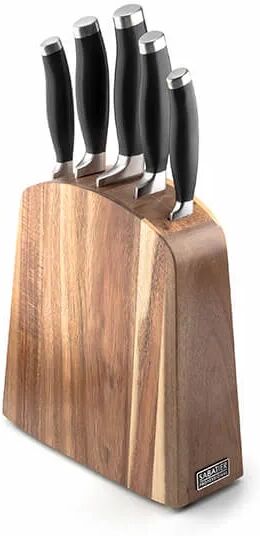 Sabatier Professional 5 Piece Acacia Wood Knife Block Set