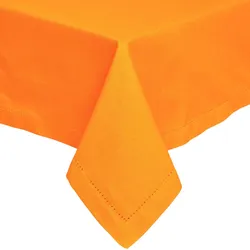 TISCHDECKE orange 137/228 cm, 100% Baumwolle
