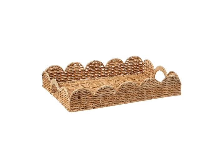 Pick a Poppy Classic Scallop plateau Natural, 30x40 cm