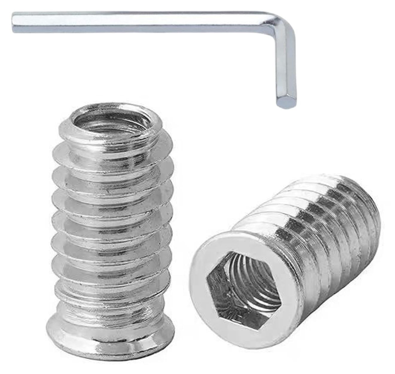 Solidchoice 20 stuks M8 gewindeeinslagen voor hout, M8x17mm