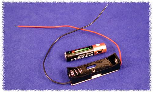 Hammond Electronics BH1AAAW Batteriehalter 1 x AAA Kunststoff Schwarz 1St.