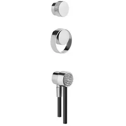 Gessi Outdoor Einhebelmischer, Umsteller und Handbrausen-Set für Außendusche 63207, 63214237, Farbe: Edelstahl