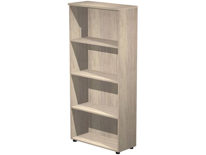 Bibliothèque haute Pronto - L.80 x H.180 cm - Sans porte - Chêne Canadien
