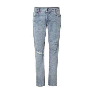 Slim-fit-Jeans 2Y PREMIUM "2Y Premium Destroyed Slim Fit Denim", Herren, Gr. 31, Normalgrößen, blau (midblau), 98% Baumwolle, 2% Elasthan, unifarben, Jeans Slim-fit-Jeans