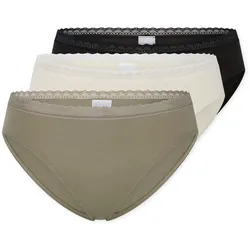 3 Schiesser Rio-Slips - Damen - Gr. 42 - schwarz