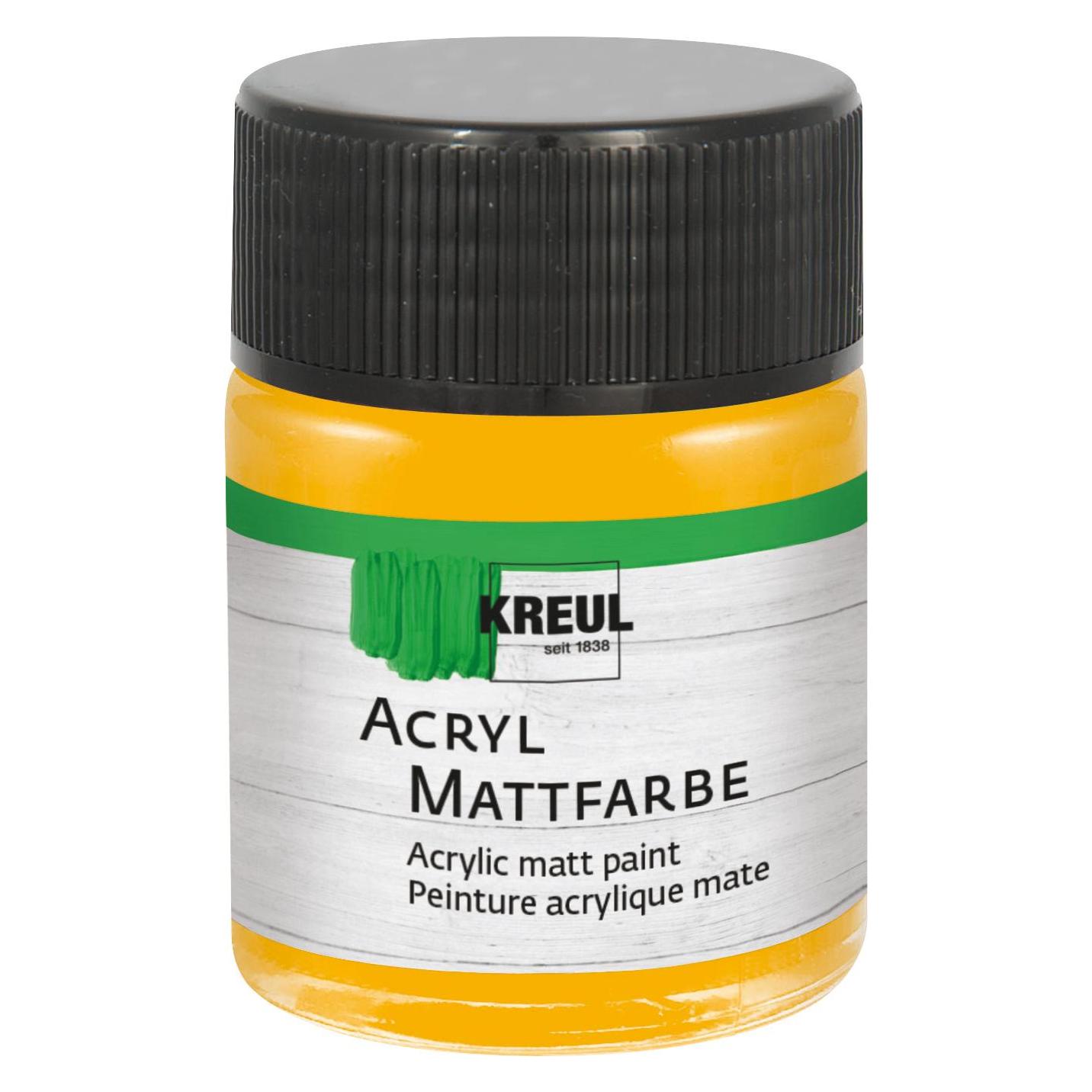 Kreul Acryl Mattfarbe Goldgelb 50ml (50 ml) (75521)