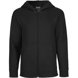 Neutral Kinder Bio Kapuzen Sweatjacke O13301 black 128/134