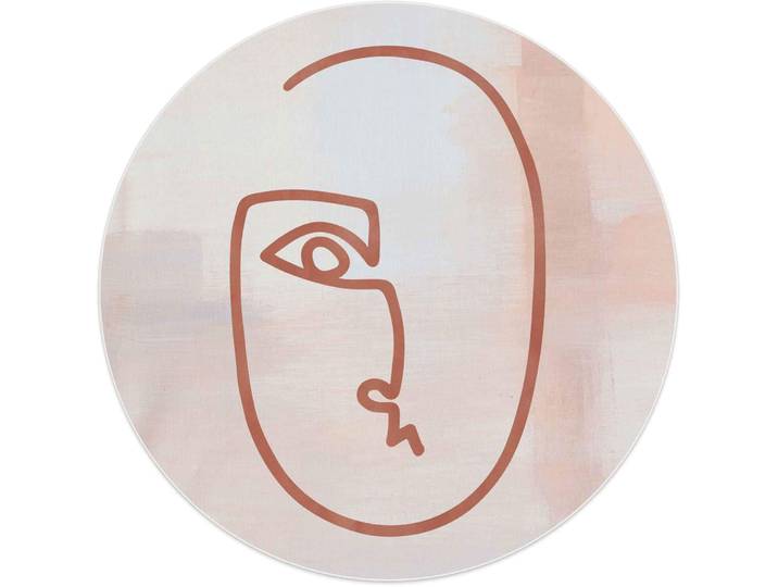 Wandbild REINDERS Wandbild Gesicht Stiftzeichnung - Abstrakt , grün (farbe bild(er): khaki), B:50cm H:50cm, MDF, Bilder, Wandbild