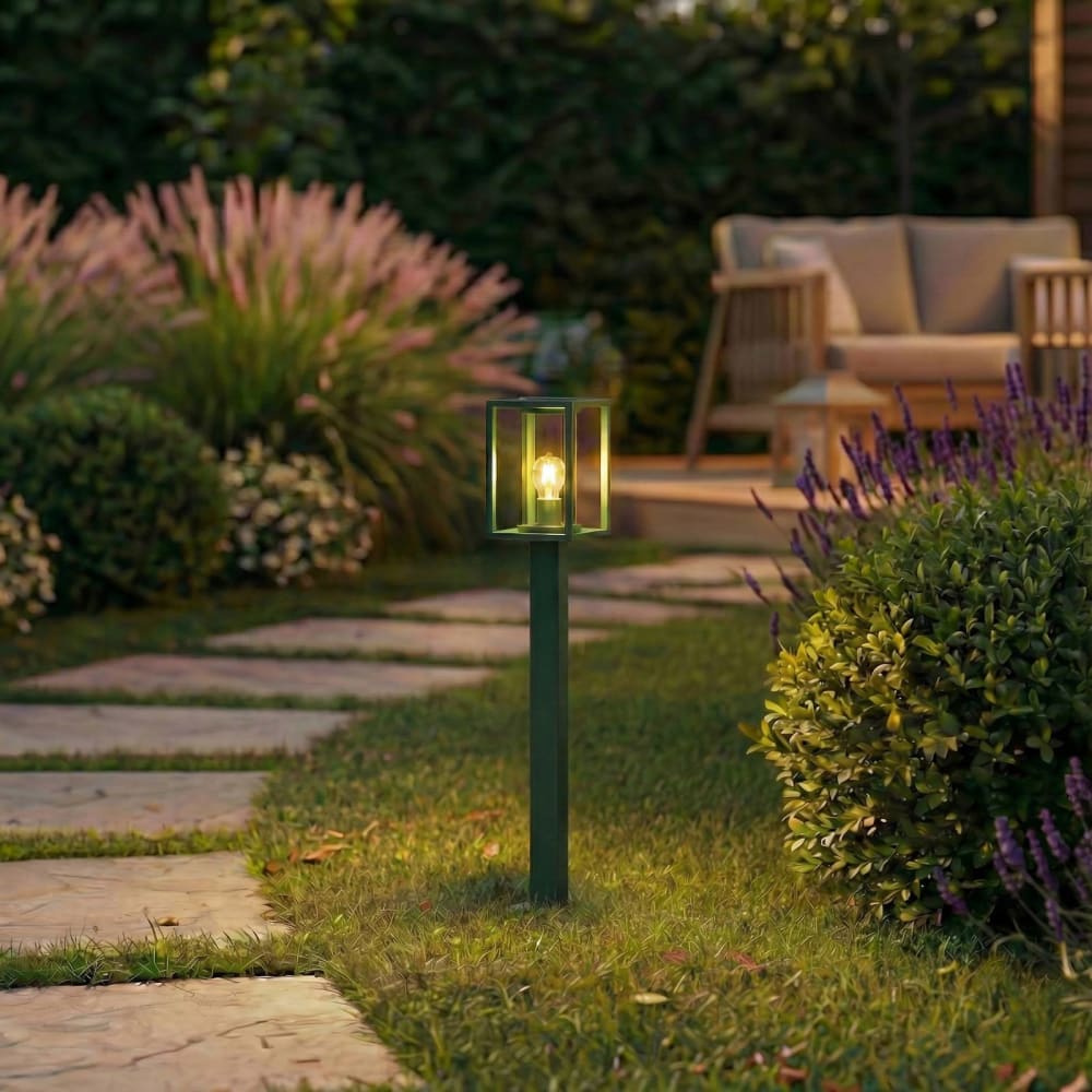 Lucande Luminaire extérieur en aluminium vert Vert 16x100x16cm